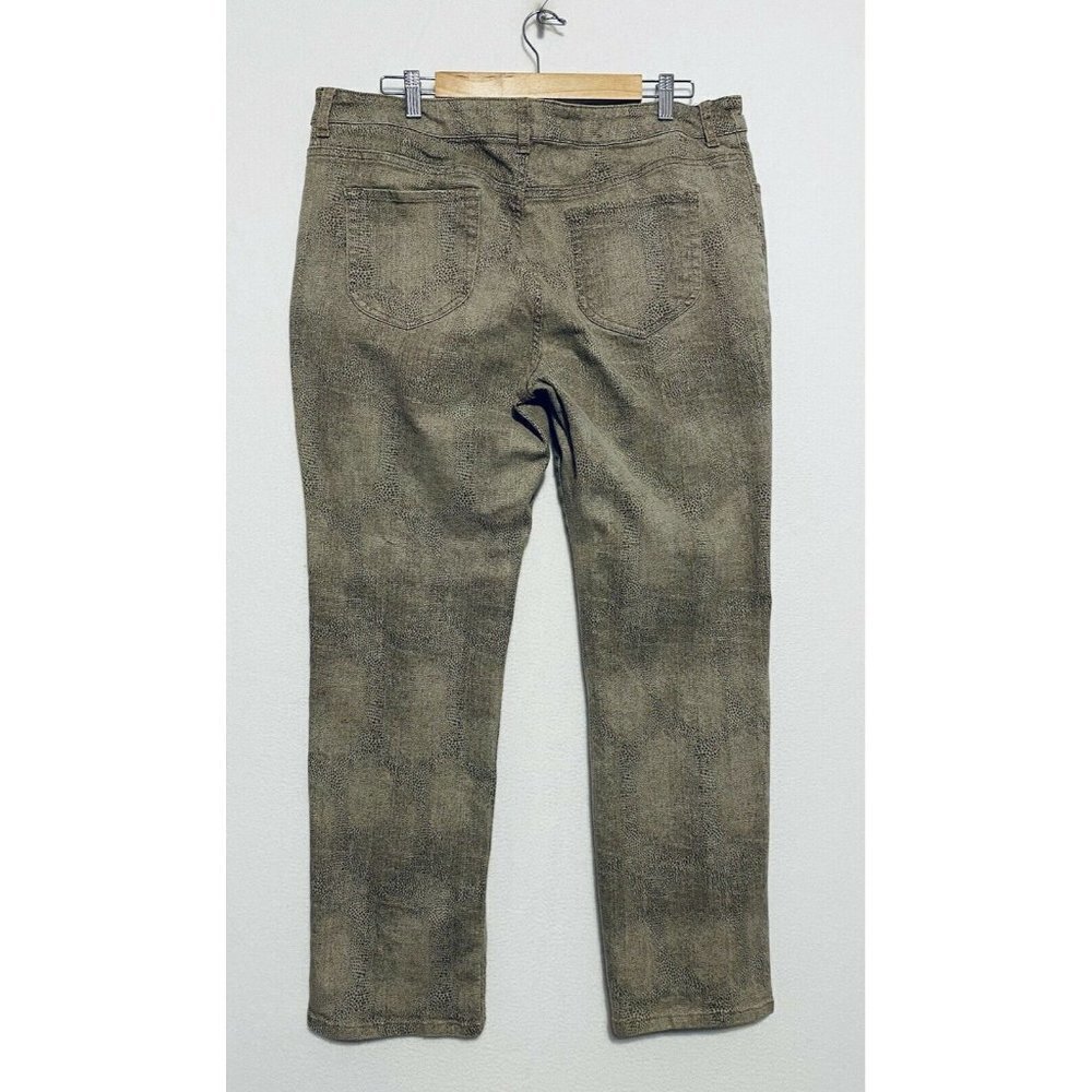 Chico's Olive Brown Slim Straight Jeans - Picture 4 of 7